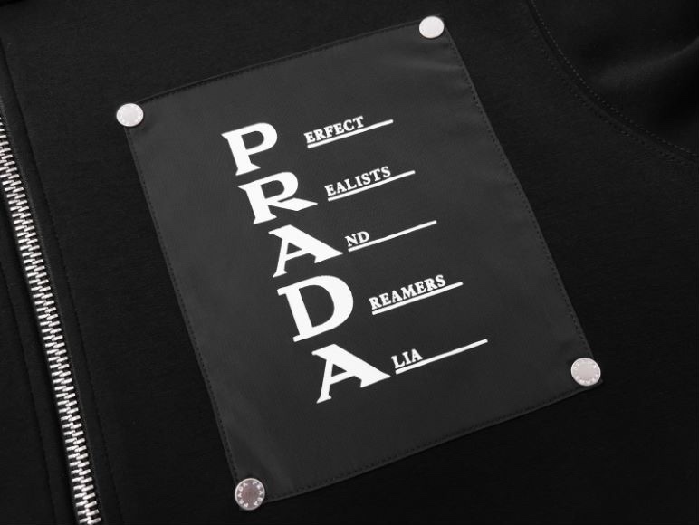 360 Prada/普拉达 21ss 经典官方加绒连帽夹克外套