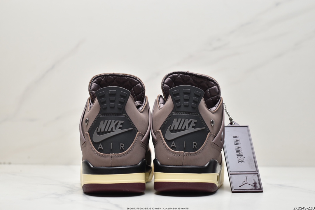 270 A Ma Maniére x Nike Air Jordan 4 Retro SP"Violet Ore"AJ4代中帮篮球鞋“酒红暗紫矿石黄”DV6773-220