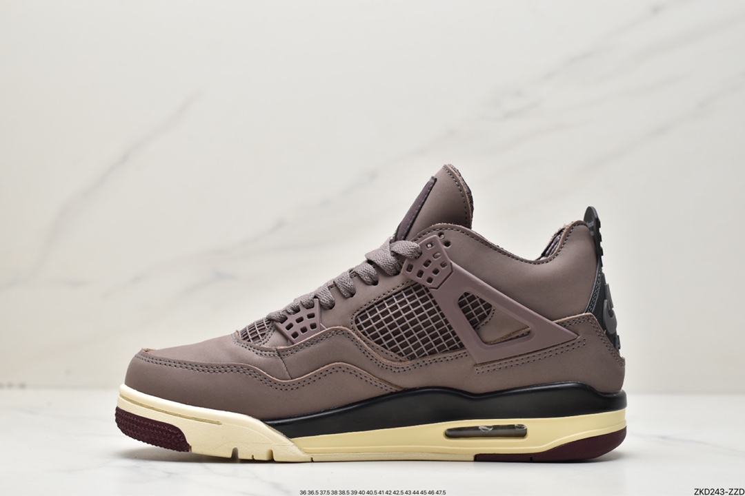 270 A Ma Maniére x Nike Air Jordan 4 Retro SP"Violet Ore"AJ4代中帮篮球鞋“酒红暗紫矿石黄”DV6773-220