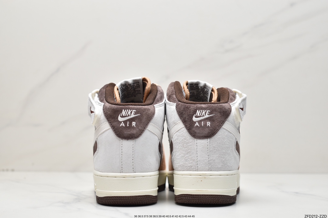 280 Nike Air Force 1′07 Mid"Milk Tea/Coffee Brown/Grey"空军一号AL6896-556