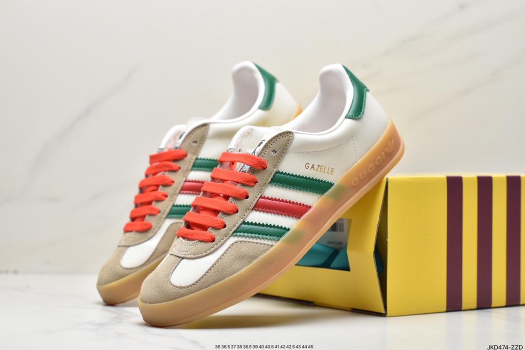 Heavyweight joint Adidas｜GUCCI cost-effective version of the clover logo and the iconic three bars as design elements 707848 9STUO 4860