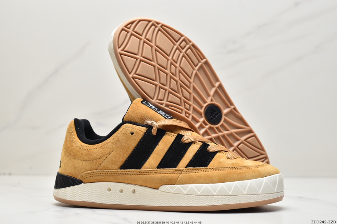 Atmos x Adidas Adimatic Low ”OG Shoebox” Matic series low-top retro sneakers ”co-branded wheat brown and black” HQ3935