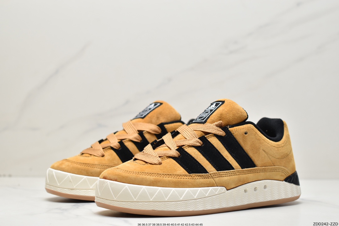 Atmos x Adidas Adimatic Low ”OG Shoebox” Matic series low-top retro sneakers ”co-branded wheat brown and black” HQ3935