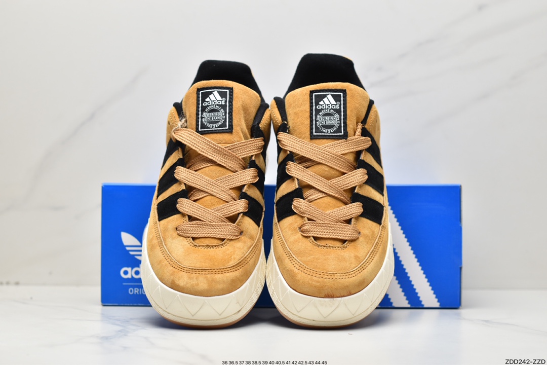 Atmos x Adidas Adimatic Low ”OG Shoebox” Matic series low-top retro sneakers ”co-branded wheat brown and black” HQ3935