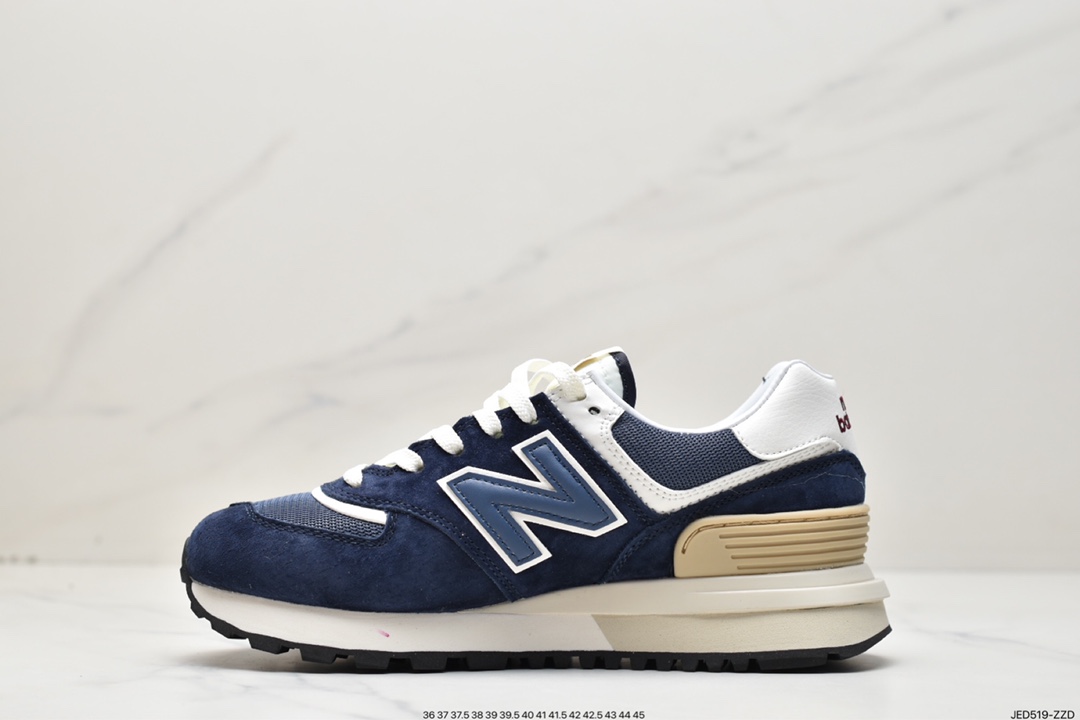 NB U574 Upgraded Series Low Top Retro Casual Sports Jogging Shoes ”Navy Blue and White” U574LGBB