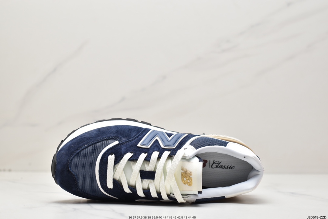 NB U574 Upgraded Series Low Top Retro Casual Sports Jogging Shoes ”Navy Blue and White” U574LGBB