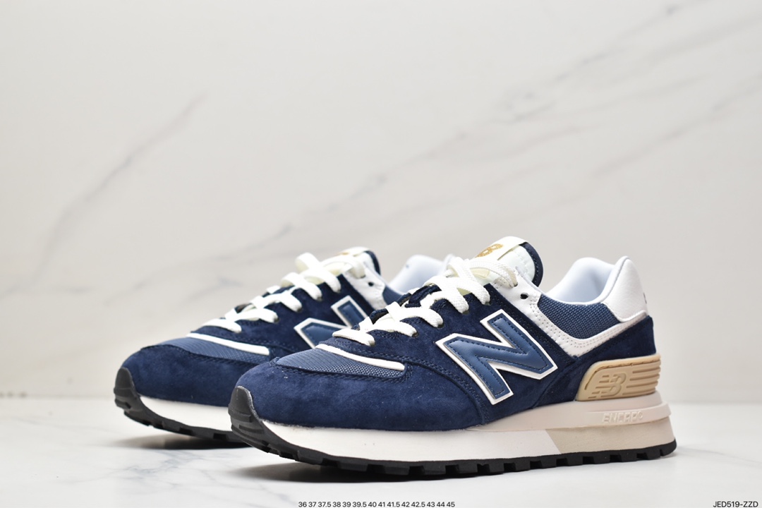 NB U574 Upgraded Series Low Top Retro Casual Sports Jogging Shoes ”Navy Blue and White” U574LGBB