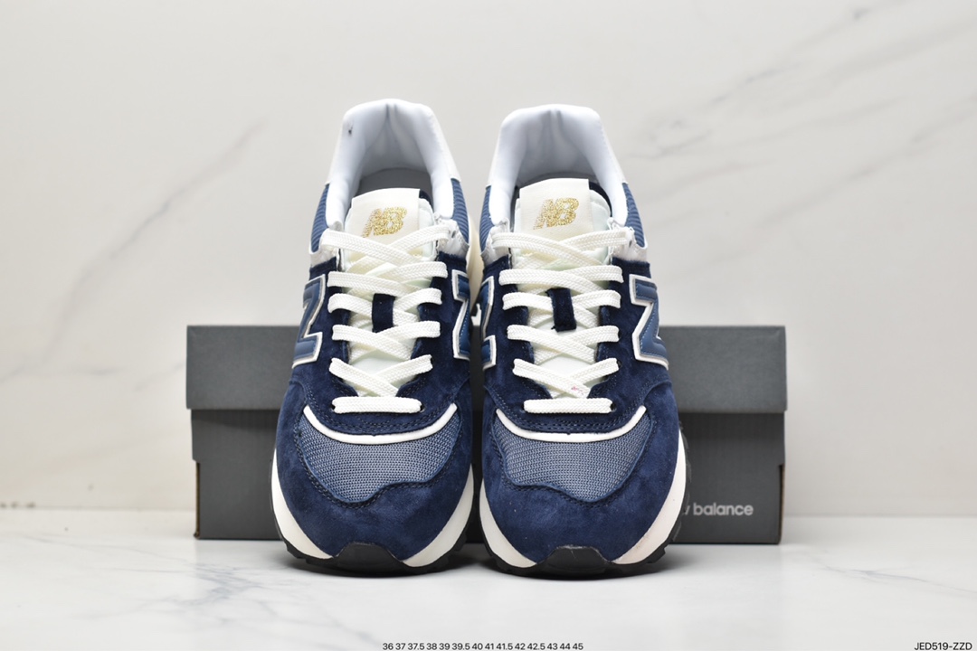 NB U574 Upgraded Series Low Top Retro Casual Sports Jogging Shoes ”Navy Blue and White” U574LGBB