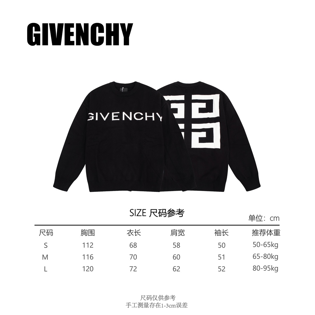 GIVENCHY/纪梵希 2022FW新款Logo图案毛衣毛衫