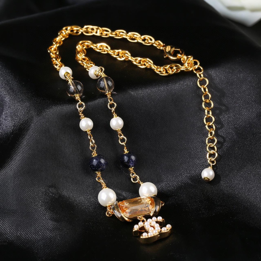 小香 Chanel 新款项链 颈链 专柜同步上新 双C精工打造原版一致黄铜材质