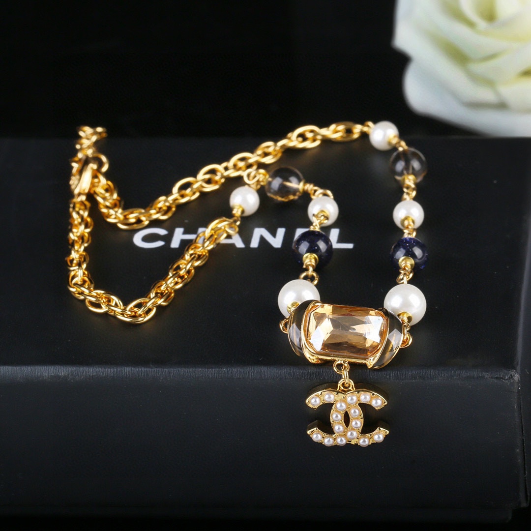 小香 Chanel 新款项链 颈链 专柜同步上新 双C精工打造原版一致黄铜材质