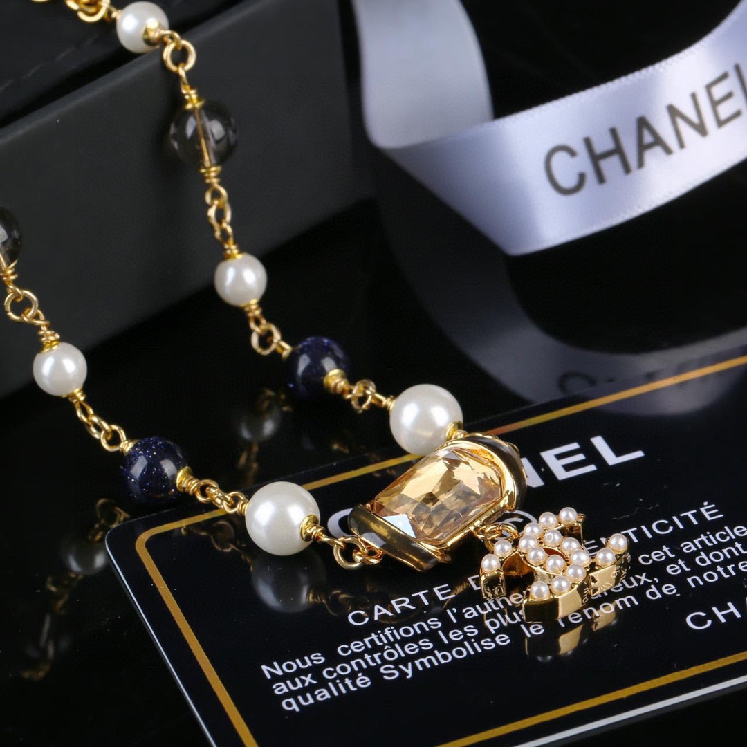 小香 Chanel 新款项链 颈链 专柜同步上新 双C精工打造原版一致黄铜材质