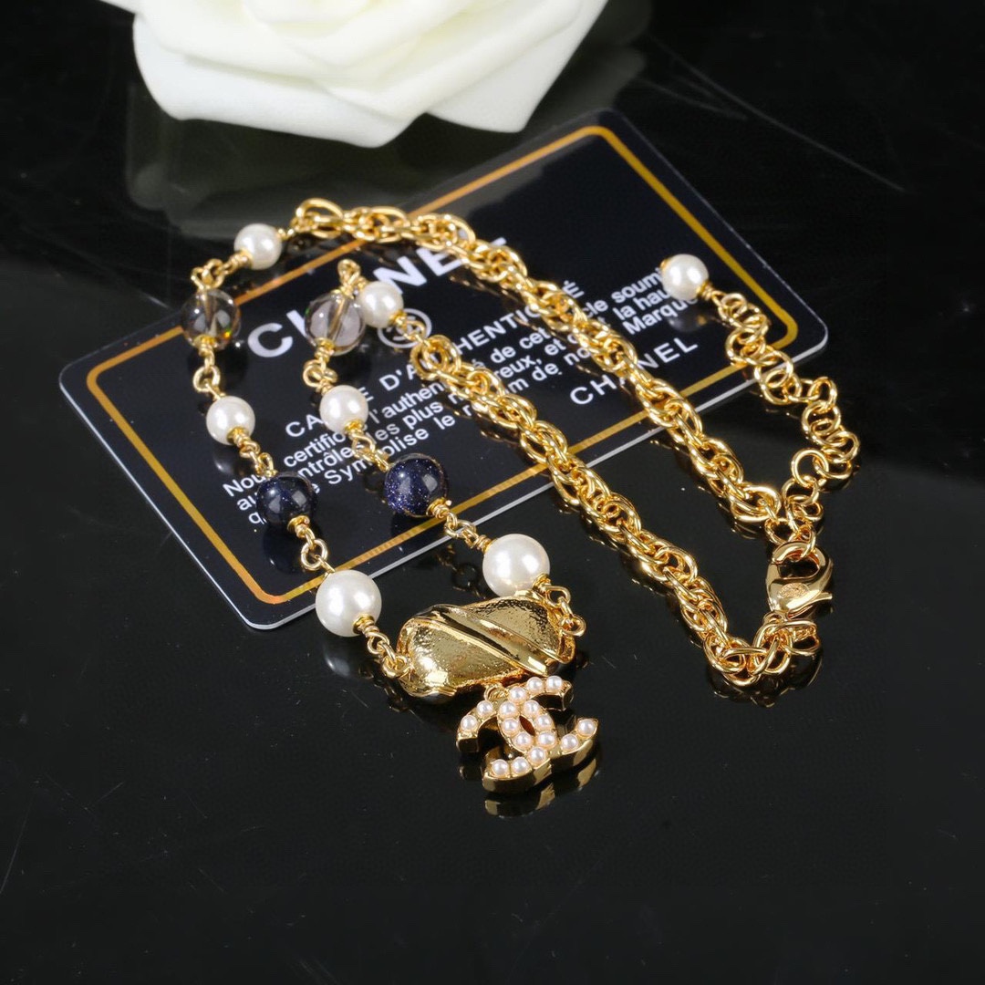 小香 Chanel 新款项链 颈链 专柜同步上新 双C精工打造原版一致黄铜材质