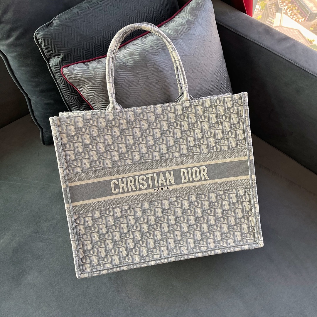 Dior Book Tote Handbags Tote Bags Grey Vintage