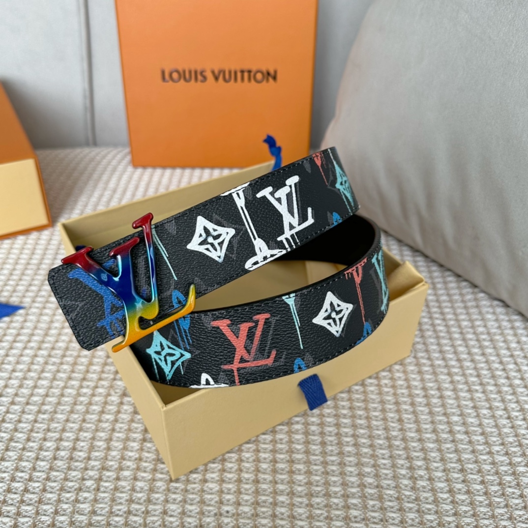 Louis Vuitton Belts Pink Canvas Winter Collection