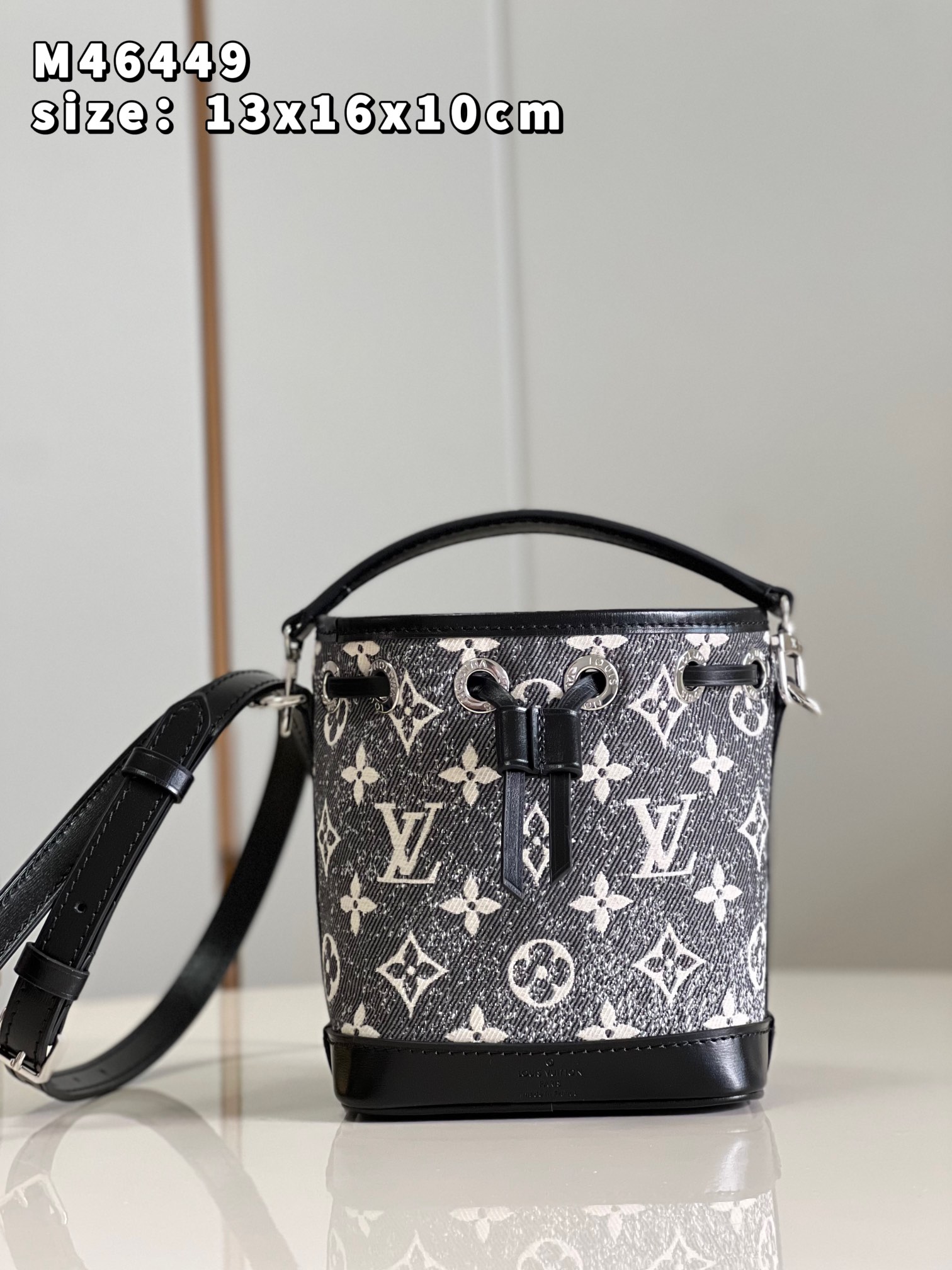 Louis Vuitton LV Nano Noe Bags Handbags Black Fabric Winter Collection M46449