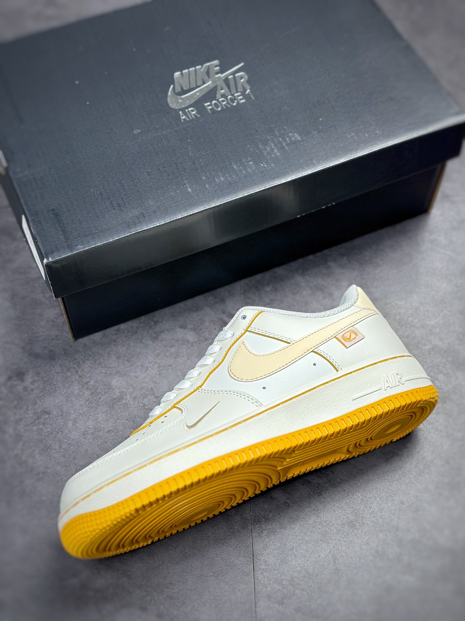 Nike Air Force 1 Low 07 Lemon Yellow Swoosh Sticker FB1839-222