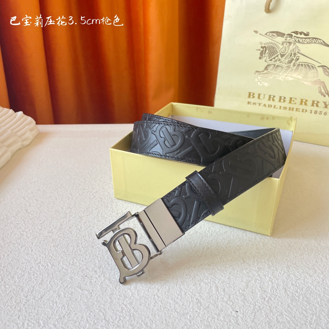 Original 150 巴宝莉 ancho de cinturón 3.5cm, tamaño genuino, hebilla de boutique de alta calidad, chapado al vacío, artesa…
