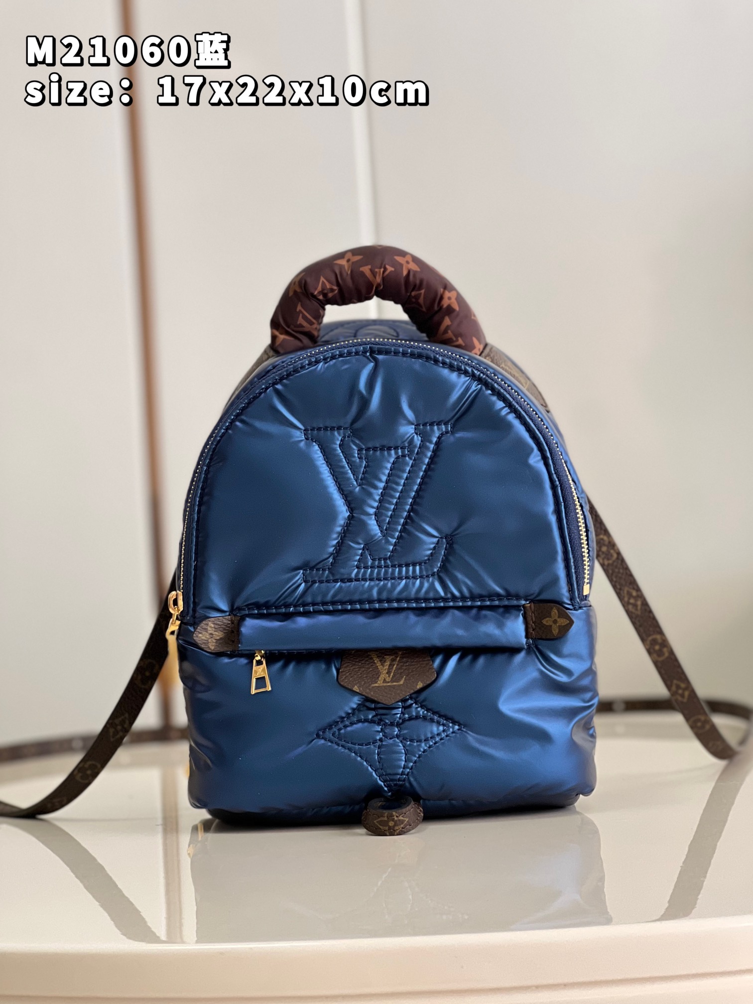 for sale cheap now
 Louis Vuitton LV Palm Springs Bags Backpack Blue Embroidery Canvas Winter Collection Mini M21060