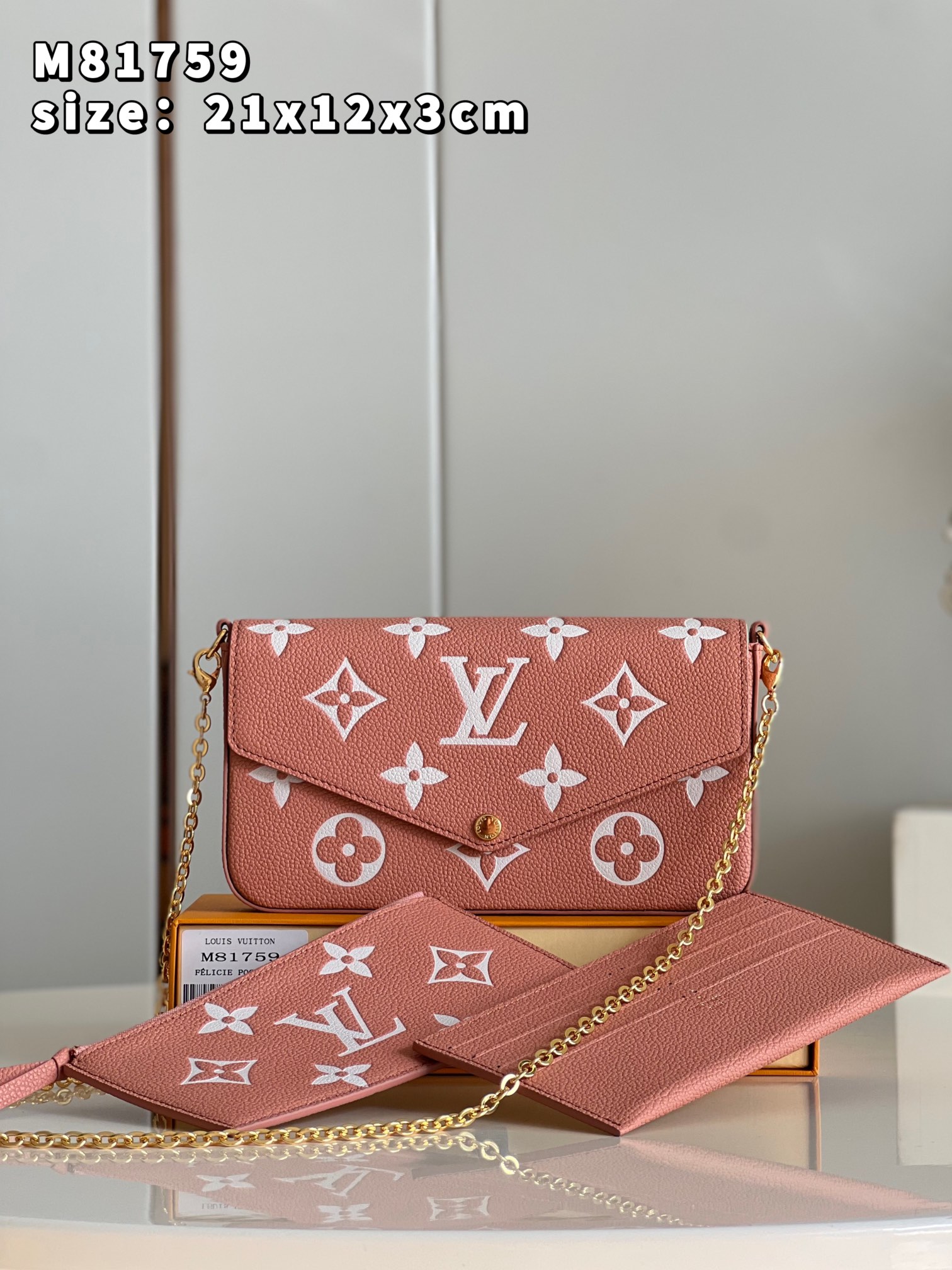 Louis Vuitton LV Pochette FeLicie Crossbody & Shoulder Bags Empreinte​ Chains M81759