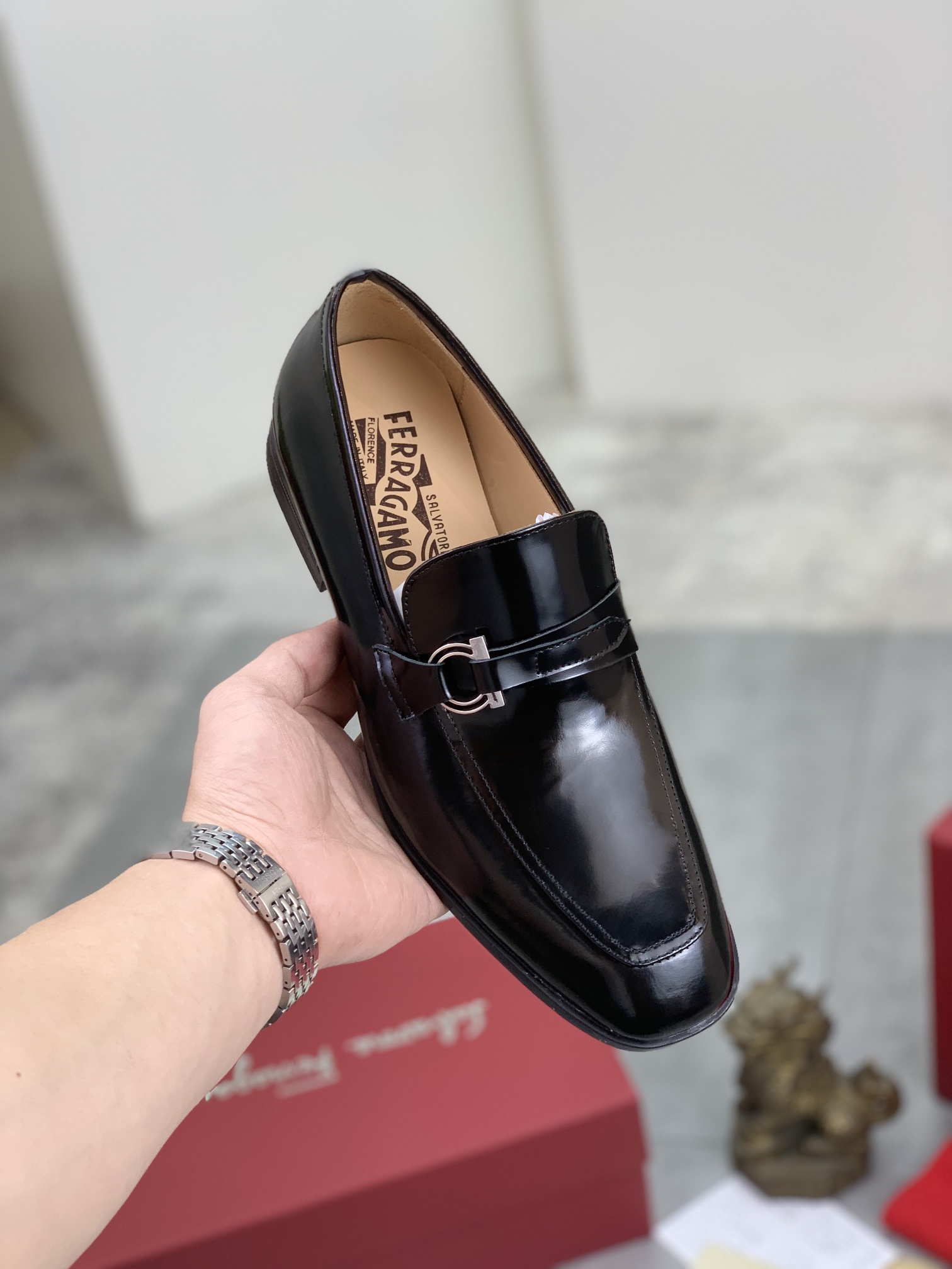 Precio de fábrica 【Precio real】 Piel de vaca teñida con agua 🆘 【Salvatore Ferragamo】 ¡Los últimos zapatos de cuero de …