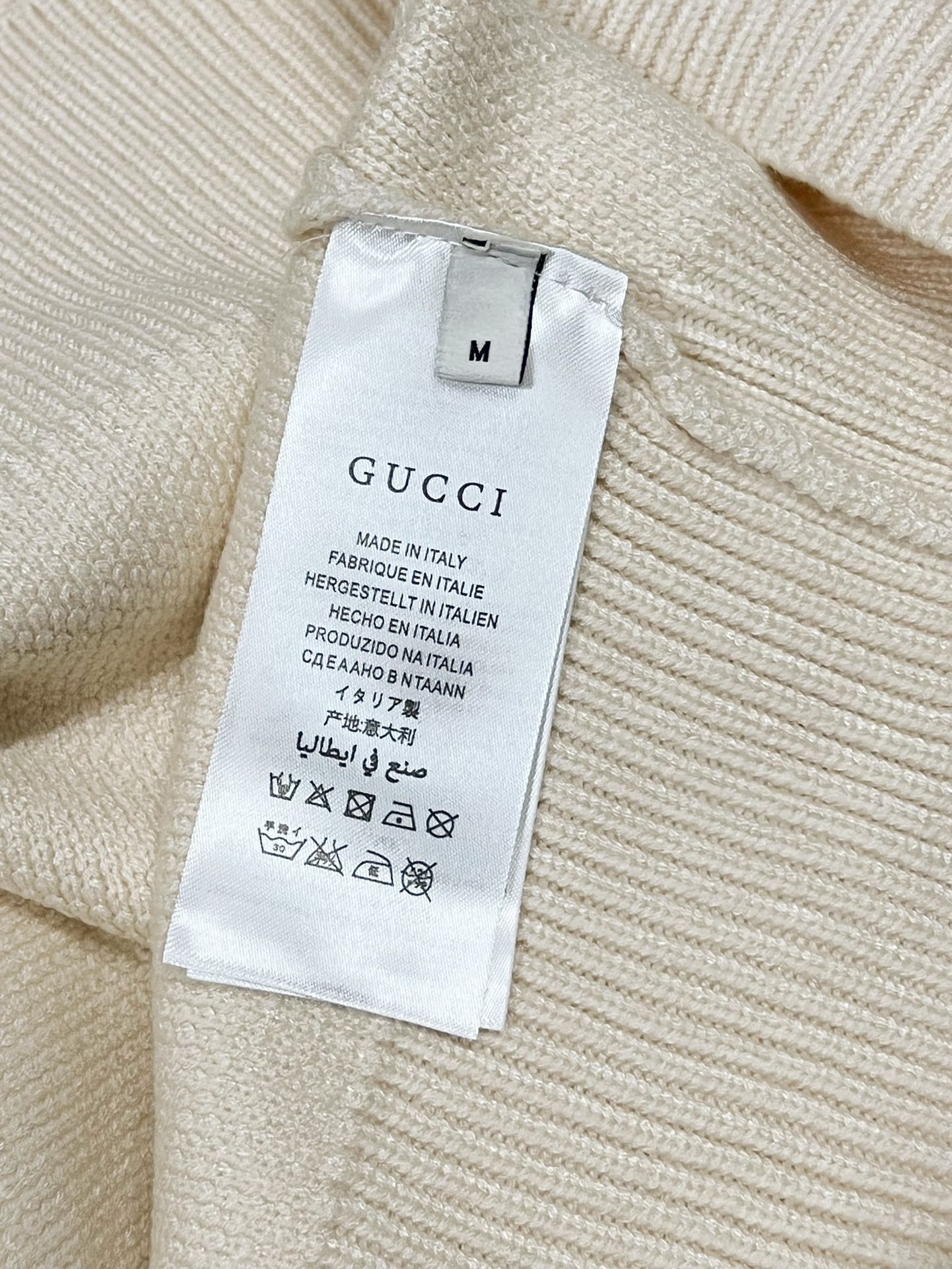 Gucci/古驰红条条纹双G提花休闲圆领毛衣