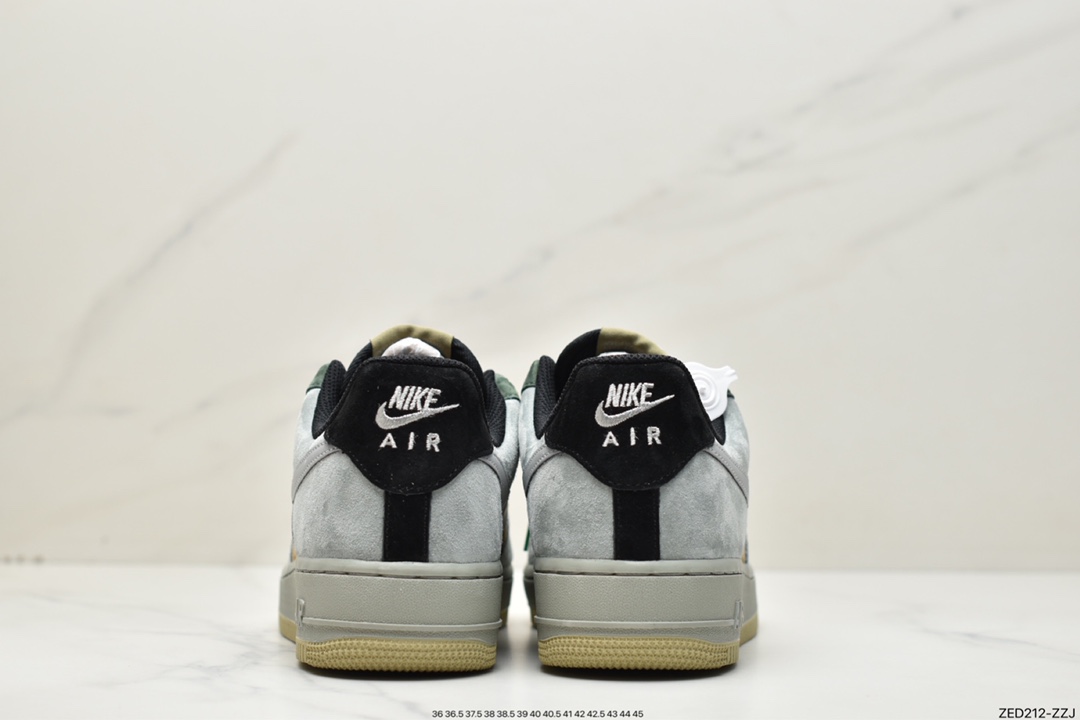 260 Nike Air Force 1'07 Low ”Christmas”空军一号低帮“麂皮棕墨绿3M钩子”CQ5059-101