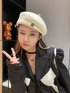 Replica AAA+ Designer Chanel Hats Berets Black White Wool Fall/Winter Collection