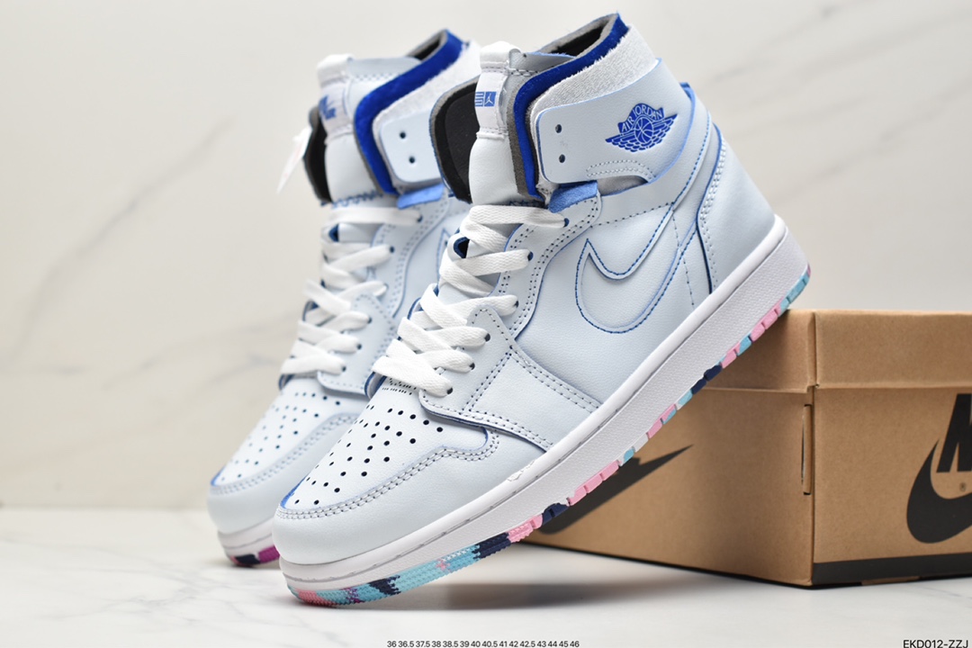 380 Nike Air Jordan 1 Zoom CMFT”Pink Glaze”AJ1乔丹一代中帮篮球鞋DX6036-111