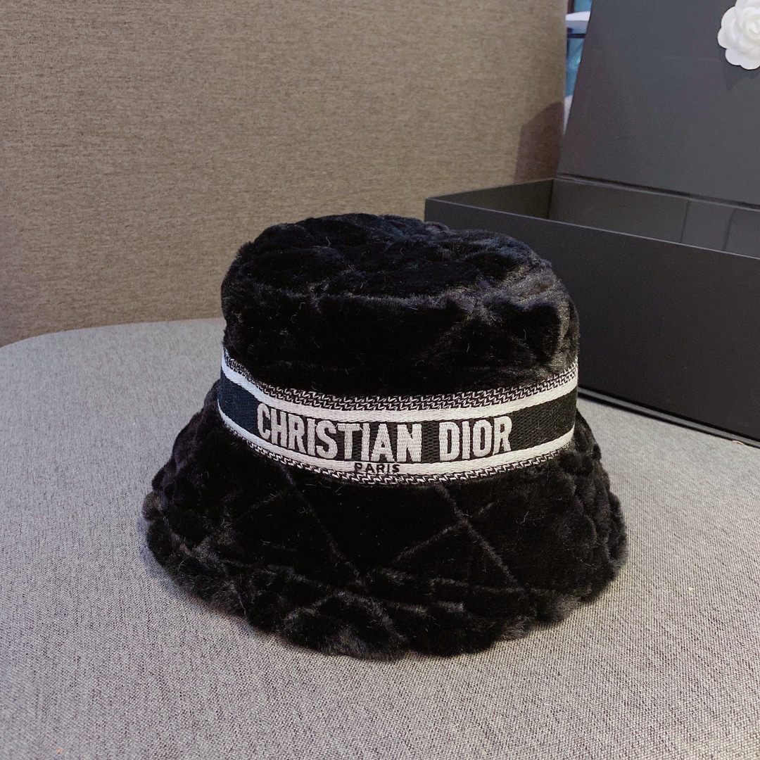 Dior Hats Bucket Hat Top 1:1 Replica
 Black White Fall/Winter Collection
