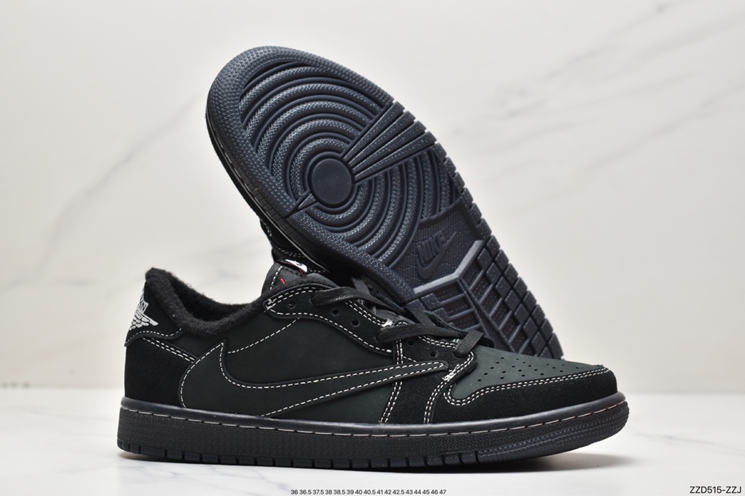 250 Travis Scott x Air Jordan 1 Low OG TS ” Black/Phantom ” 黑武士5.0倒钩篮球鞋 DM7866-001