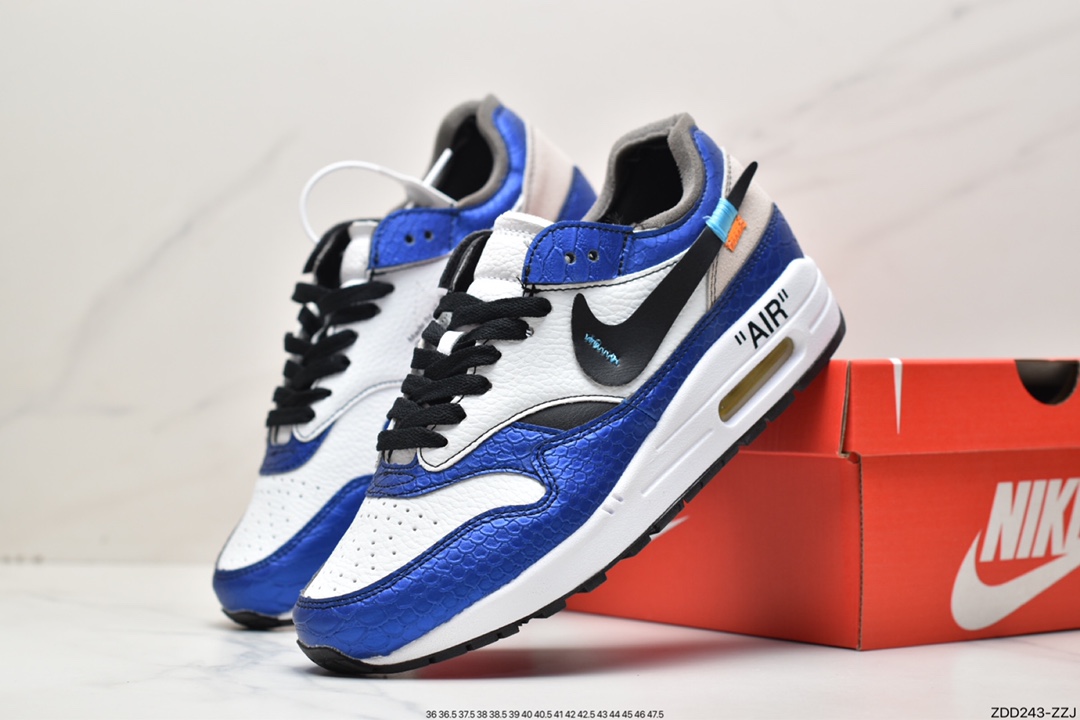 230 Nike Air Max 1 Premium”Military Blue”初代复古气垫百搭休闲运动慢跑鞋AA7293-001