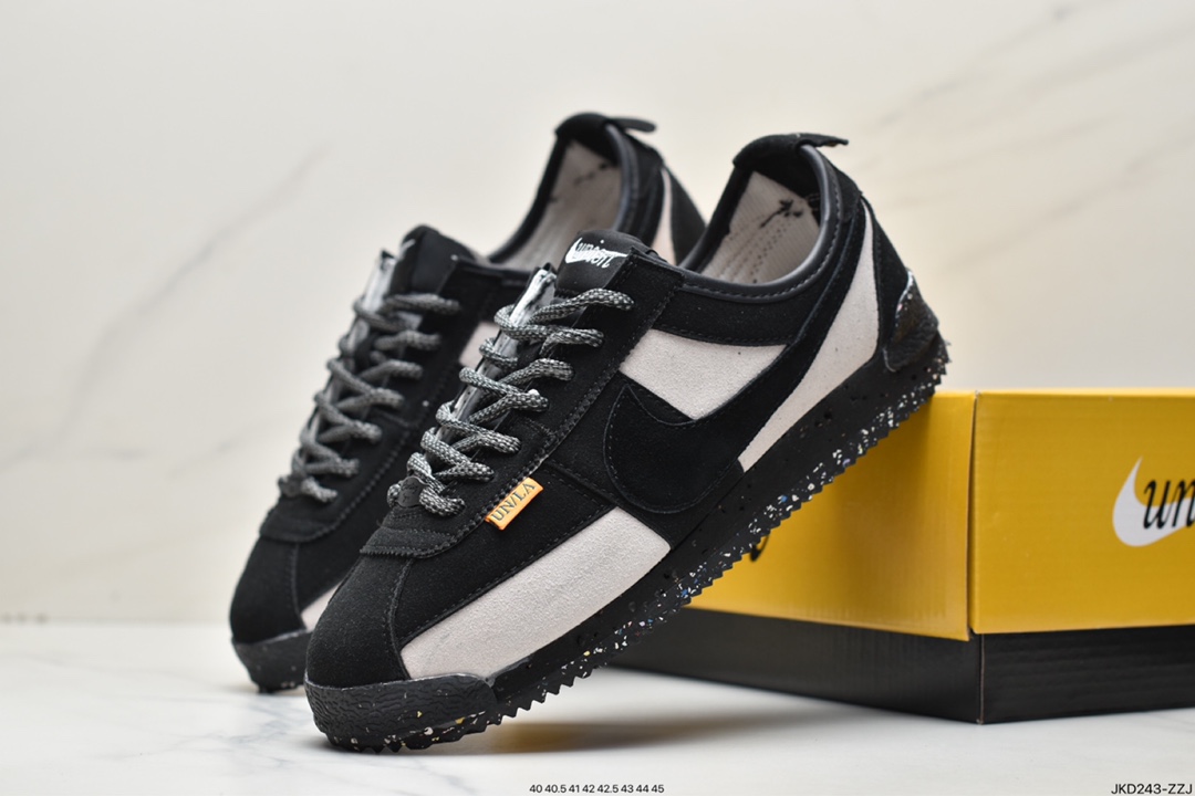 160 联乘洛杉矶知名店铺Union LA x Nike Cortez Low”Black”阿甘慢跑鞋 DR1413-017