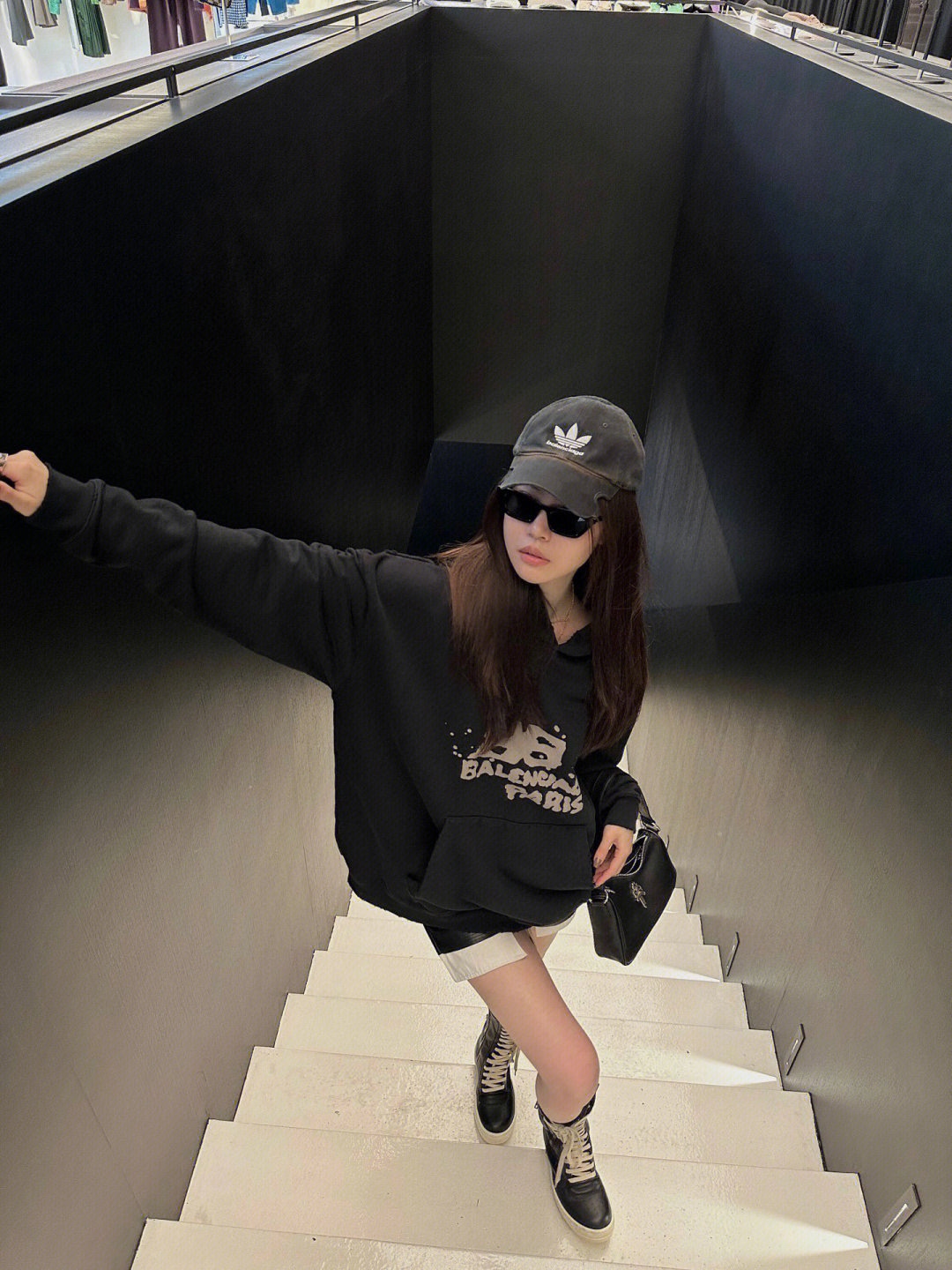2022B🏠23FW喷墨印花连帽卫衣