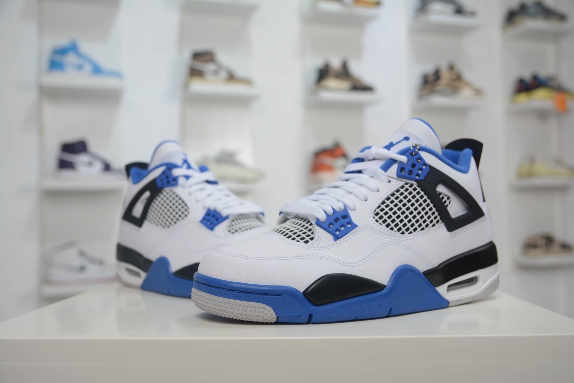 PB pure original foreign trade special edition Air Jordan 4 ”Motorsports” racing blue 308497-117