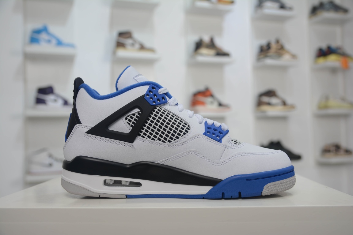 PB pure original foreign trade special edition Air Jordan 4 ”Motorsports” racing blue 308497-117