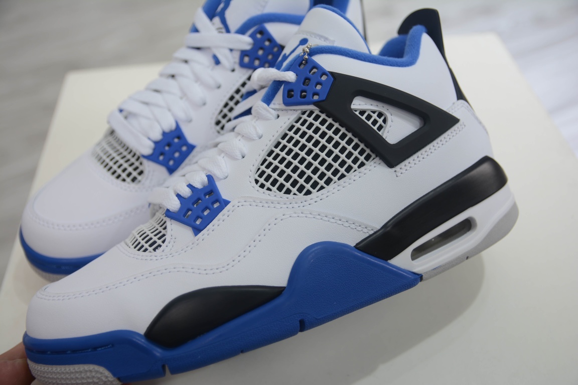 PB pure original foreign trade special edition Air Jordan 4 ”Motorsports” racing blue 308497-117