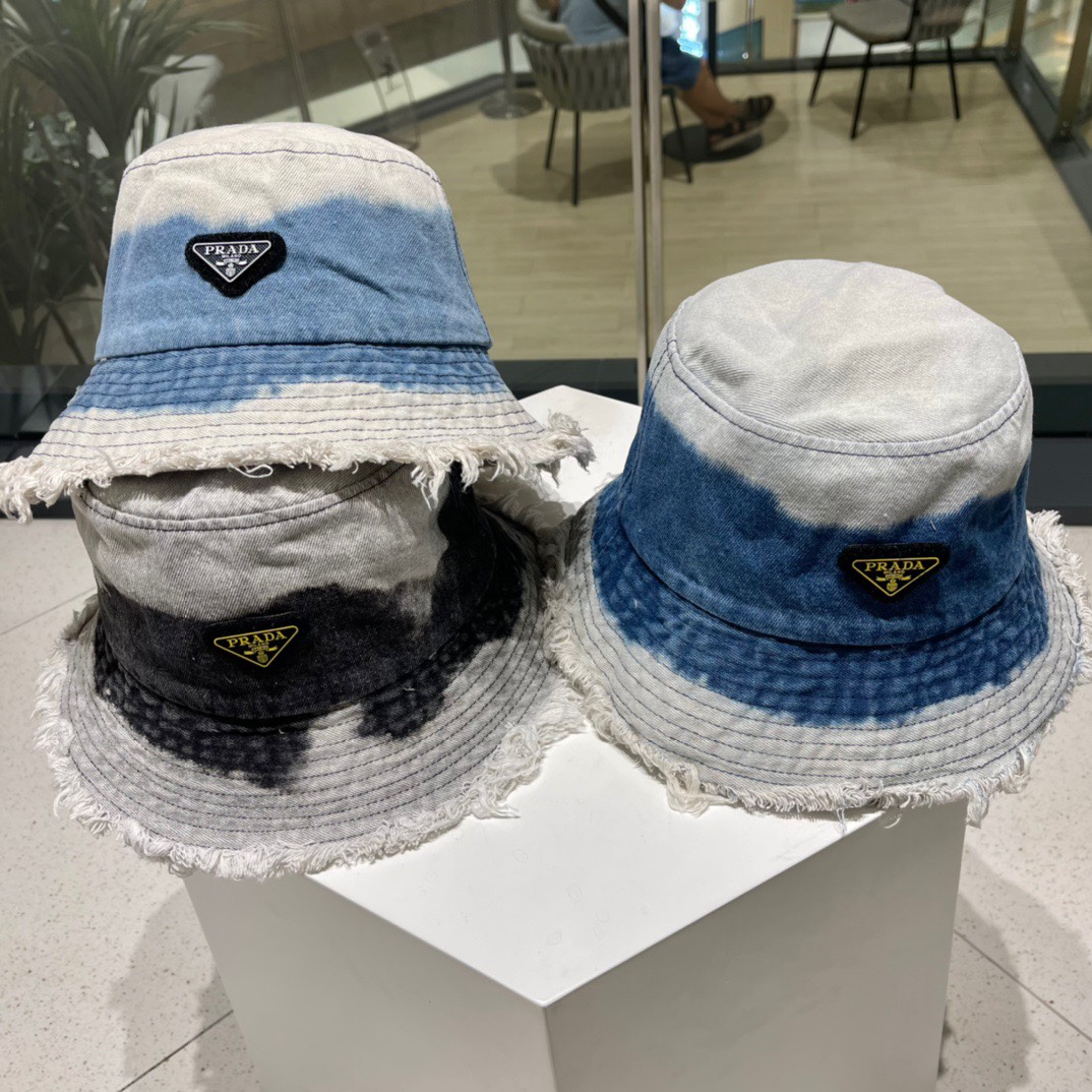 Prada Sale
 Hats Bucket Hat Best Capucines Replica
 Denim Blue Casual