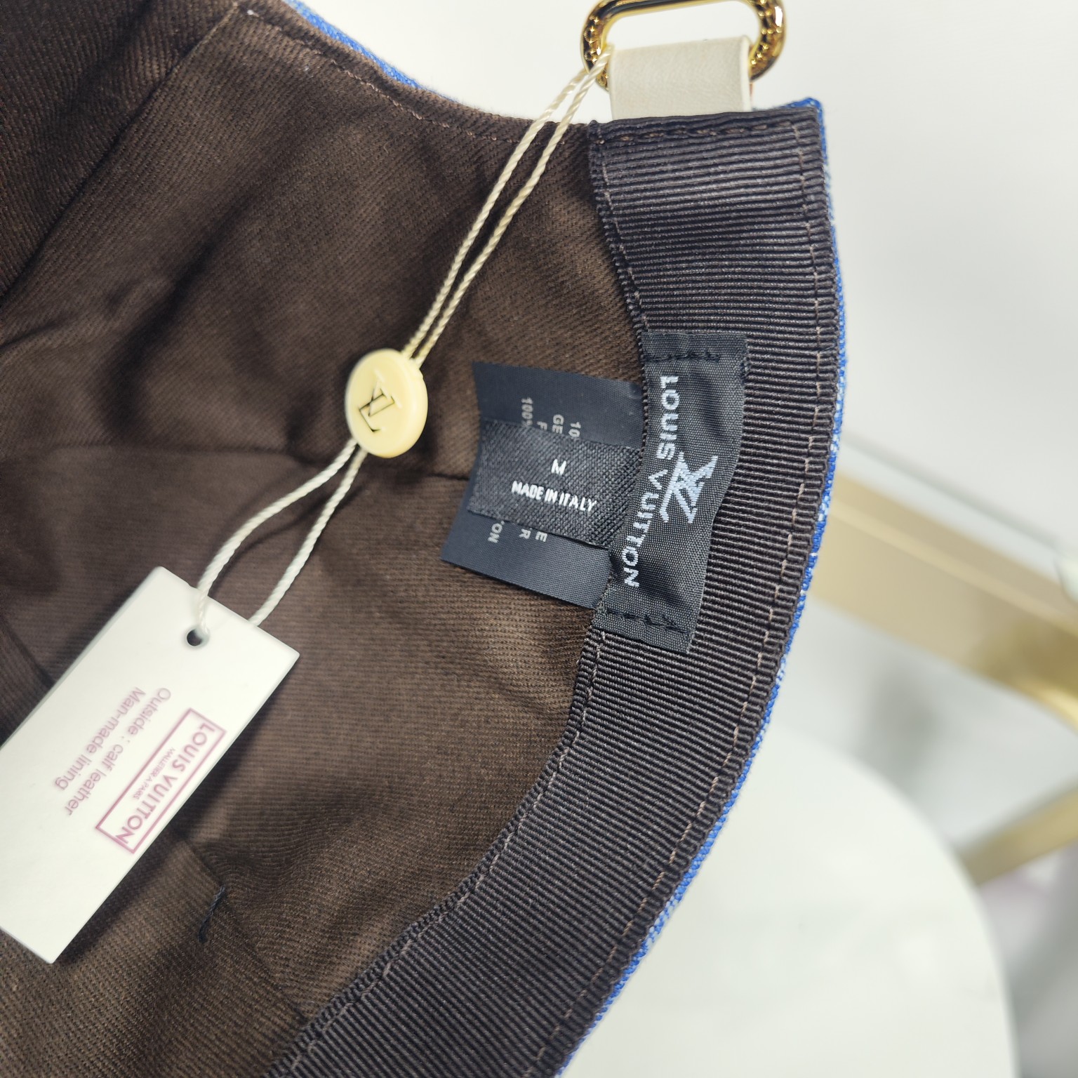 Denim Embroidered Baseball Cap - Logo detail Denim embroidered baseball cap logo detail