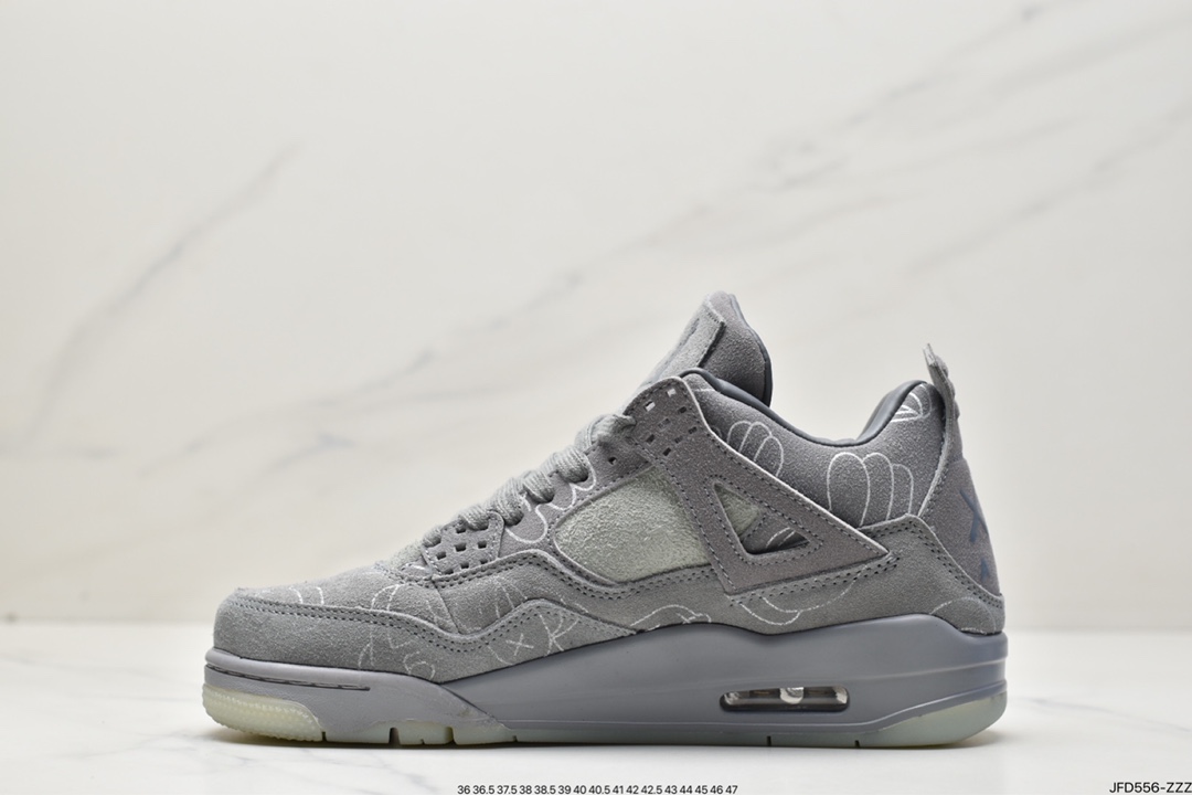 170 Kaws x Air Jordan 4 Retro”Cool Grey”迈克尔·乔丹AJ4/乔4代中帮篮球鞋930155-003