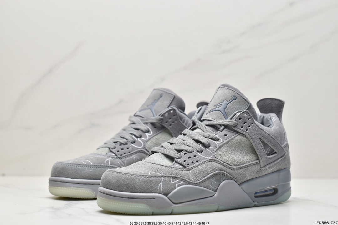 170 Kaws x Air Jordan 4 Retro”Cool Grey”迈克尔·乔丹AJ4/乔4代中帮篮球鞋930155-003