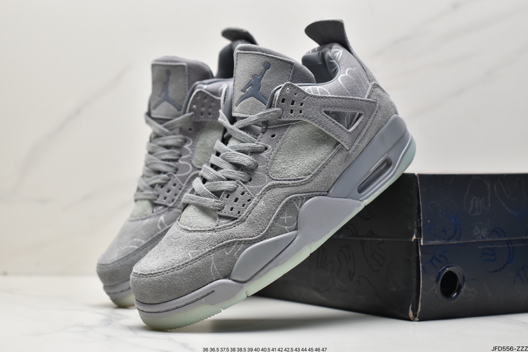 170 Kaws x Air Jordan 4 Retro”Cool Grey”迈克尔·乔丹AJ4/乔4代中帮篮球鞋930155-003