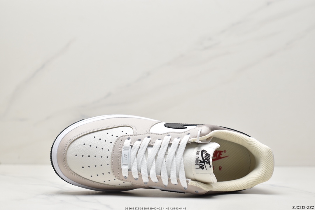 240 Nike Air Force 1 Low ’07 白棕配色 空军一号低帮休闲板鞋 JO8969-785