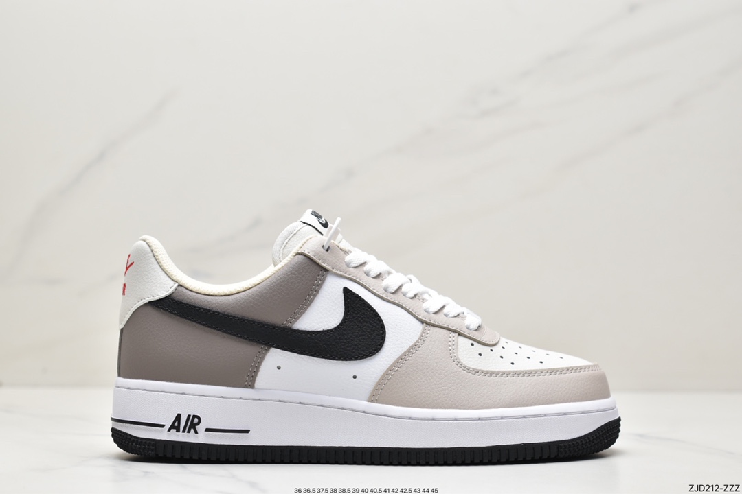 240 Nike Air Force 1 Low ’07 白棕配色 空军一号低帮休闲板鞋 JO8969-785