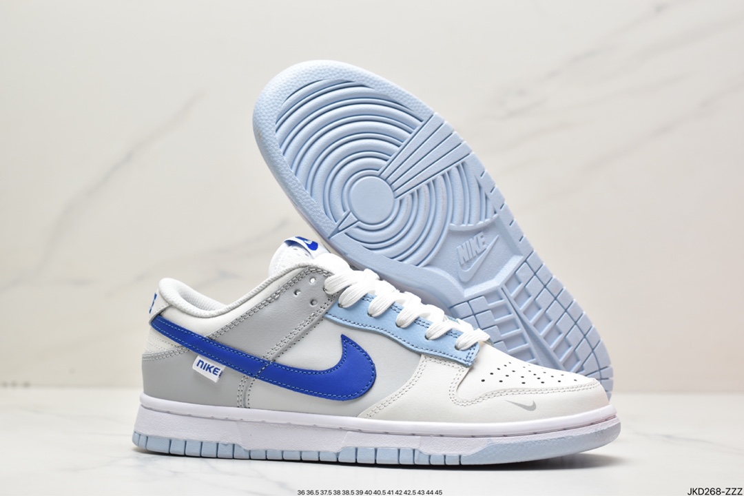 160 耐克Nike WMNS SB Dunk Low GS”Ivory Hyper Royal”扣篮系列低帮休闲运动滑板板鞋 FB1843-141