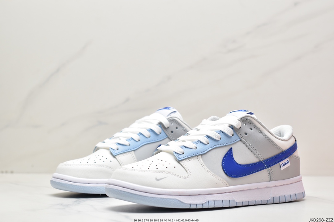 160 耐克Nike WMNS SB Dunk Low GS”Ivory Hyper Royal”扣篮系列低帮休闲运动滑板板鞋 FB1843-141