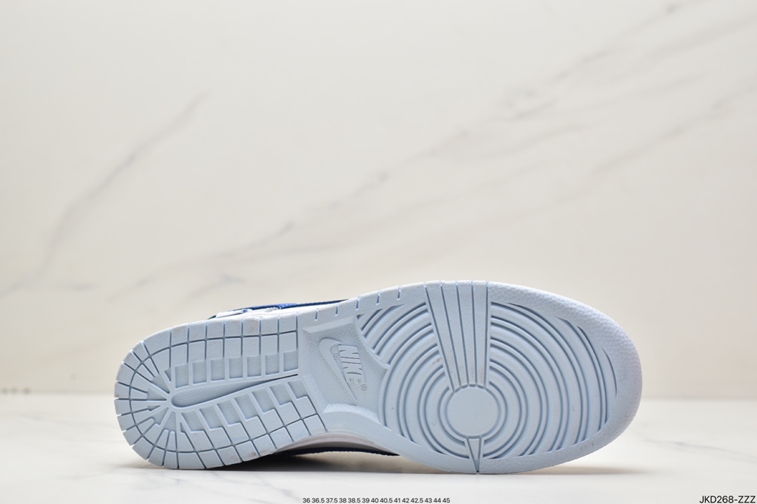 160 耐克Nike WMNS SB Dunk Low GS”Ivory Hyper Royal”扣篮系列低帮休闲运动滑板板鞋 FB1843-141