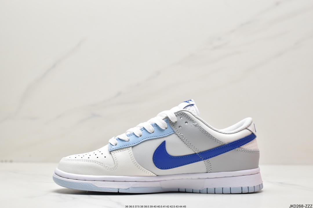 160 耐克Nike WMNS SB Dunk Low GS”Ivory Hyper Royal”扣篮系列低帮休闲运动滑板板鞋 FB1843-141