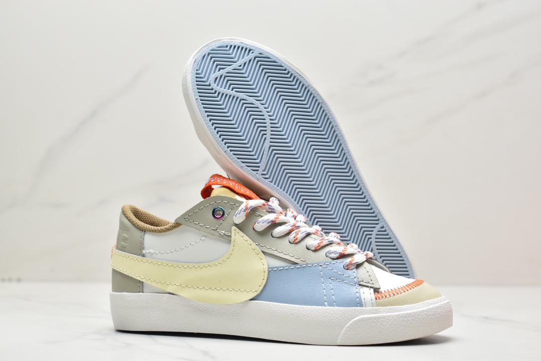 150 Nike Blazer Low'77 Jumbo 白棕蓝经典百搭低帮开拓者休闲运动板鞋 DX6043-171