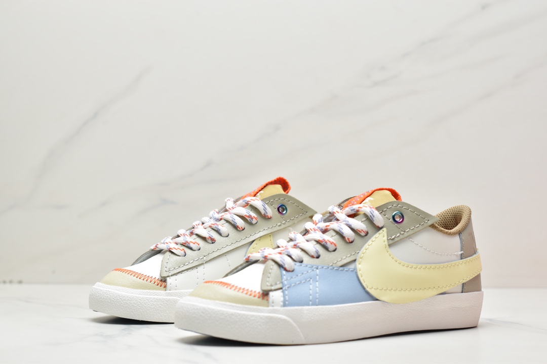 150 Nike Blazer Low'77 Jumbo 白棕蓝经典百搭低帮开拓者休闲运动板鞋 DX6043-171